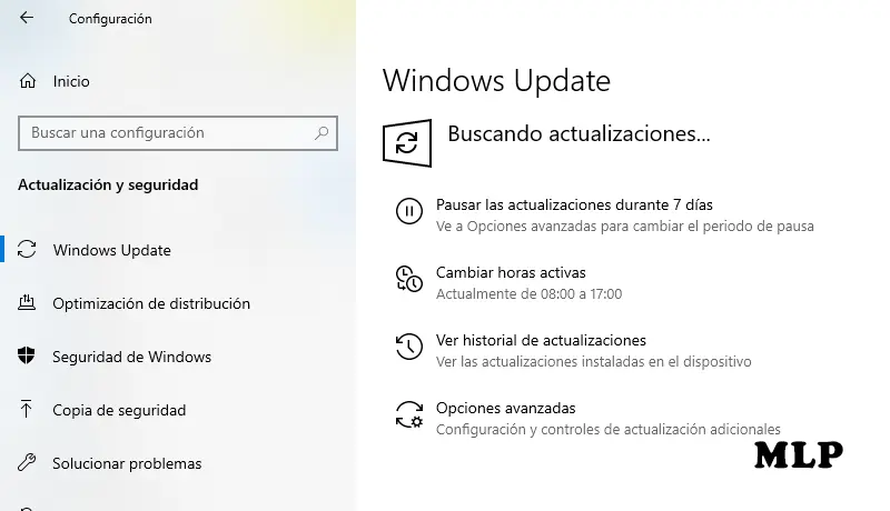 Buscar actualizaciones de Windows